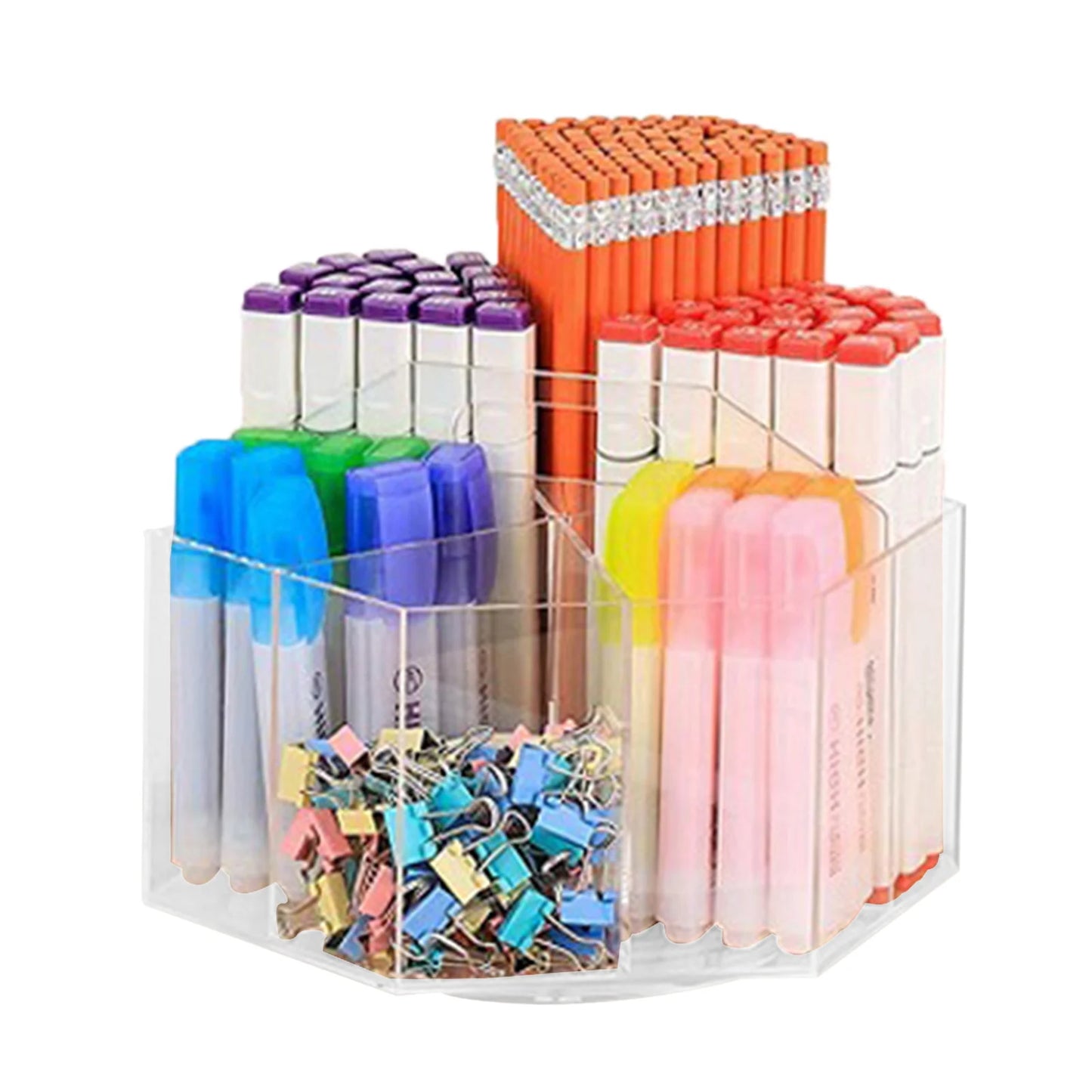 Rotating Clear Pen Organizer