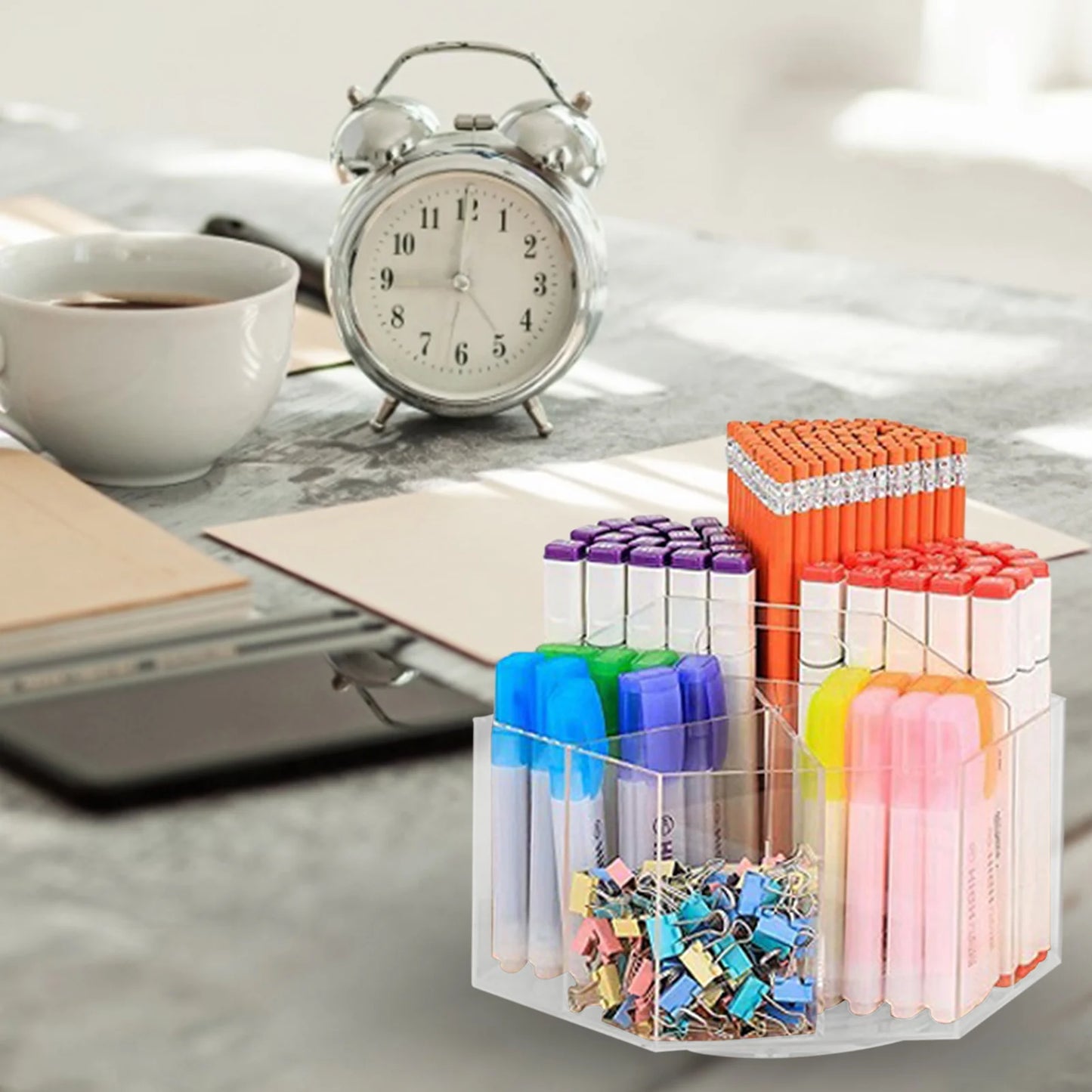 Rotating Clear Pen Organizer