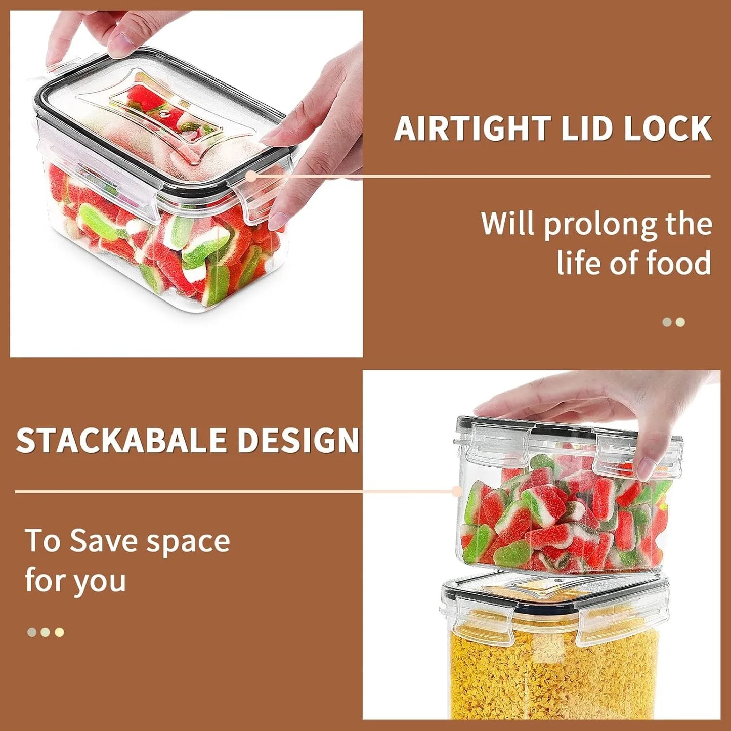 PRAKI Airtight Food Storage Container Set