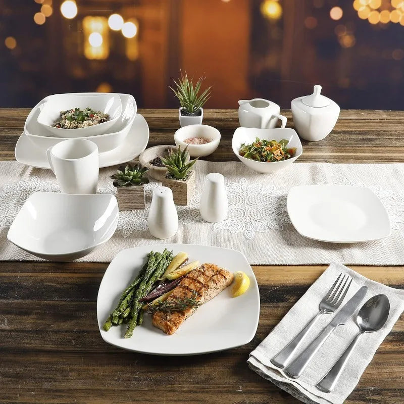 Buffet Porcelain Chip and Scratch Resistant Dinnerware Set