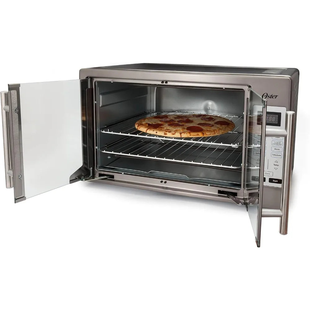 Convection Oven, 8-in-1 Countertop Toaster Oven, Stainless Steel French Door