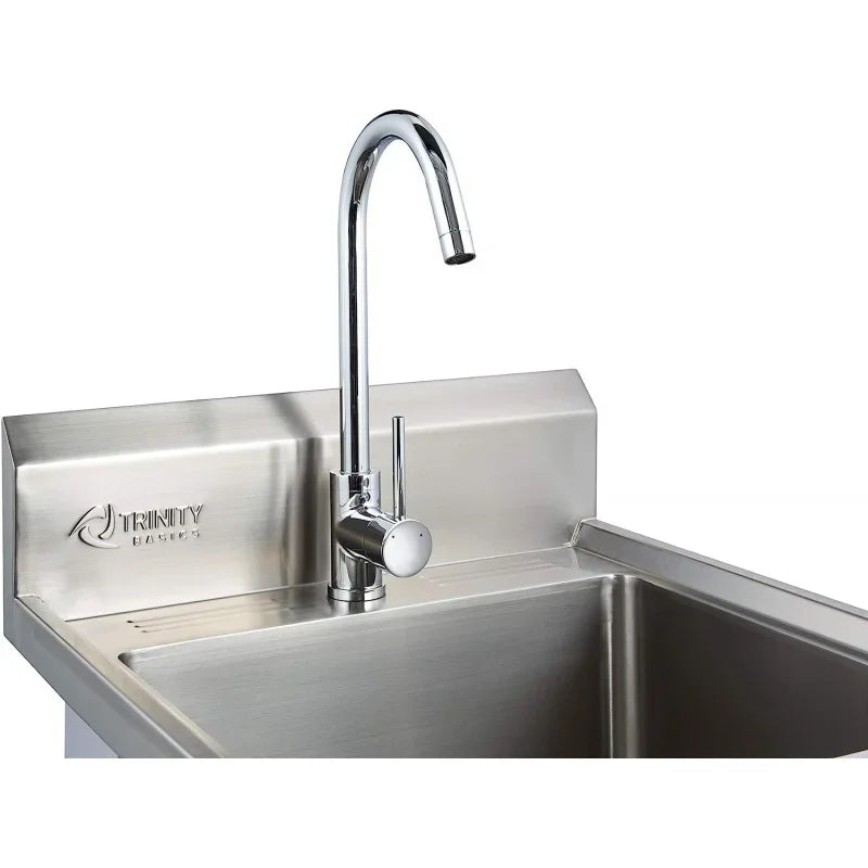 Basics Stainless Steel Freestanding Single Bowl Utility Sink