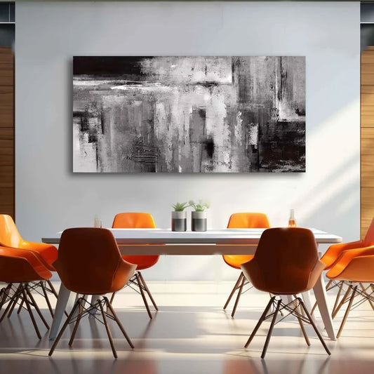 Black Abstract Wall Art Living Room Decor Painting