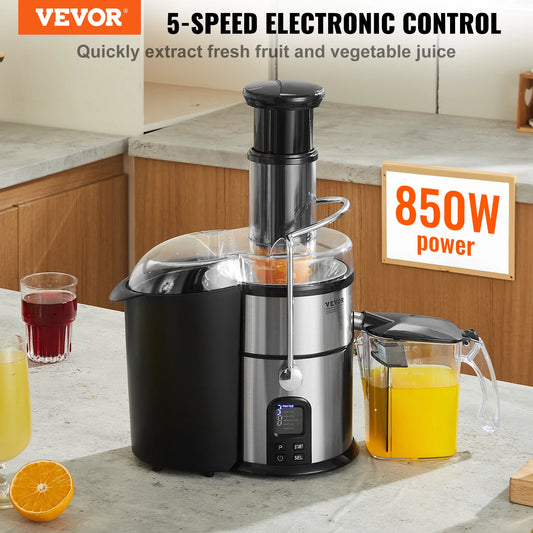 VEVOR Juicer Machine 850W Motor Centrifugal Juice Extractor Easy Clean