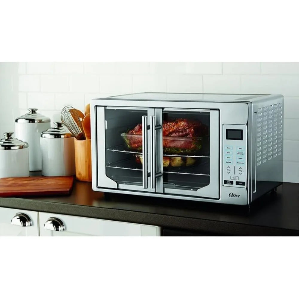 Convection Oven, 8-in-1 Countertop Toaster Oven, Stainless Steel French Door