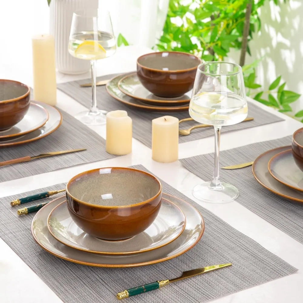 Ceramic Dinnerware Sets, Chip Resistant and Scratch Resistant