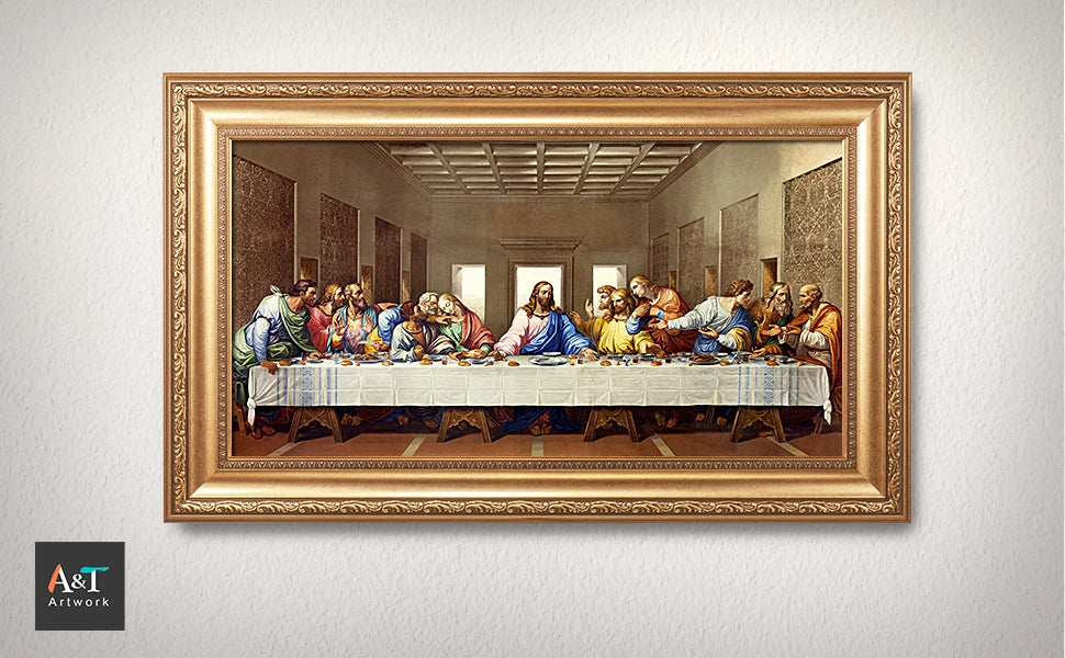 The Last Supper By Da Vinci The World Classic Art Reproductions,Giclee Print