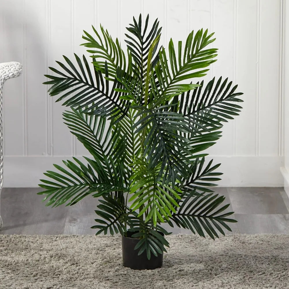 One 5 Foot Artificial of Palm Tree Potted Plant