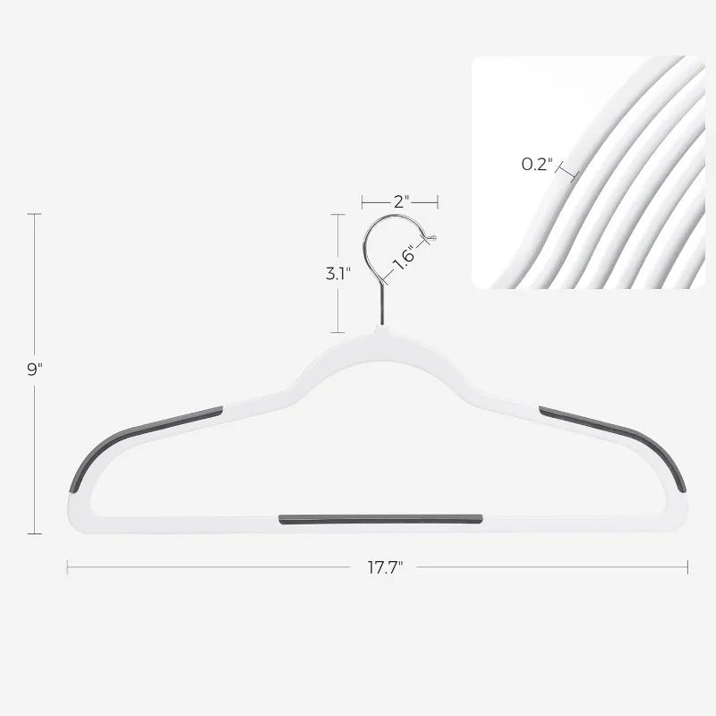 Clothes Hangers, Pack of 50 Plastic Coat Hangers,