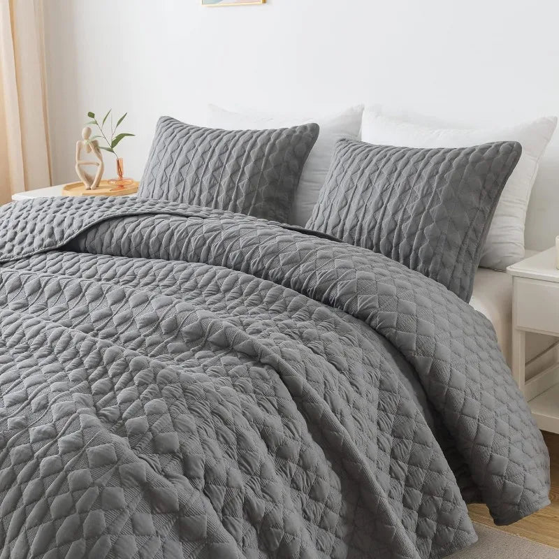 Lightweight Soft Bedspread Coverlet, Quilted Blanket Thin Comforter Bed Cover