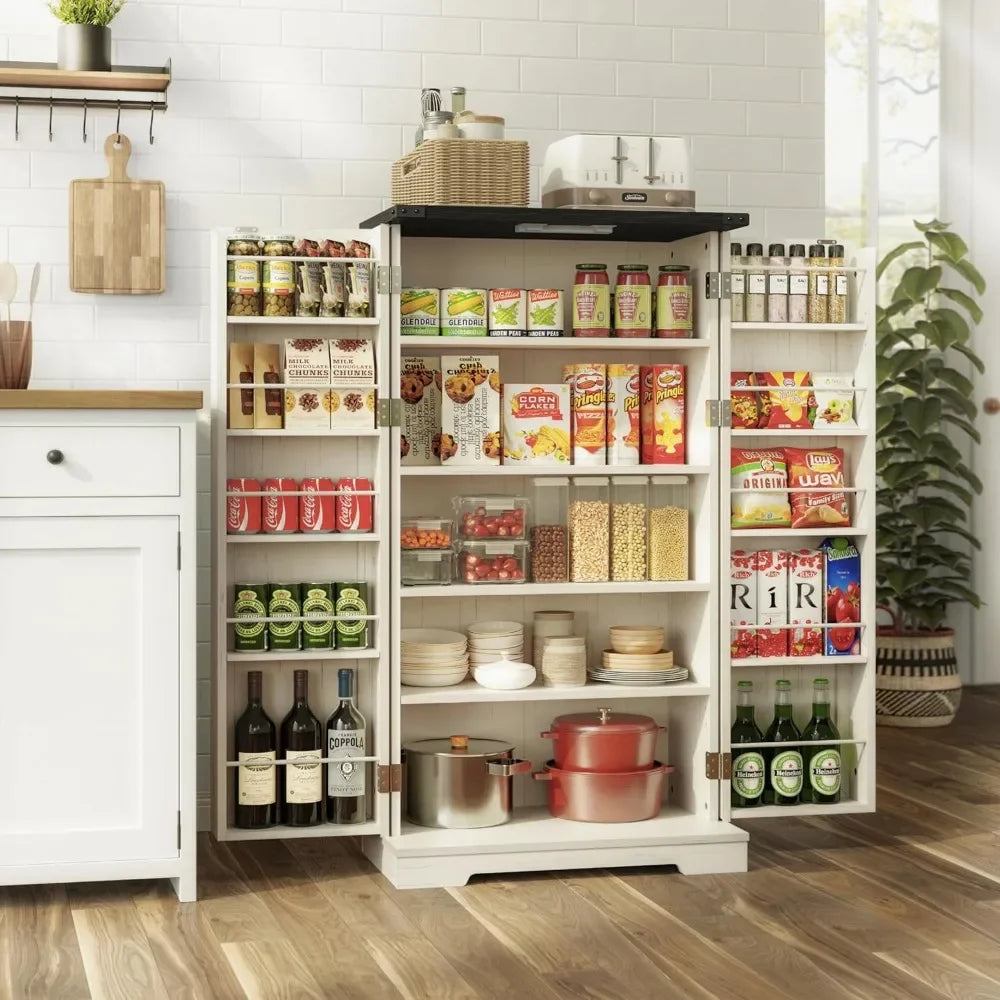 LED Kitchen Pantry Storage Cabinets,