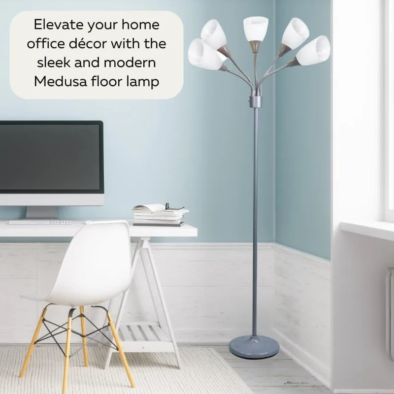 Modern Multi-Head Medusa Floor Lamp - 5 Light Standing Lamp