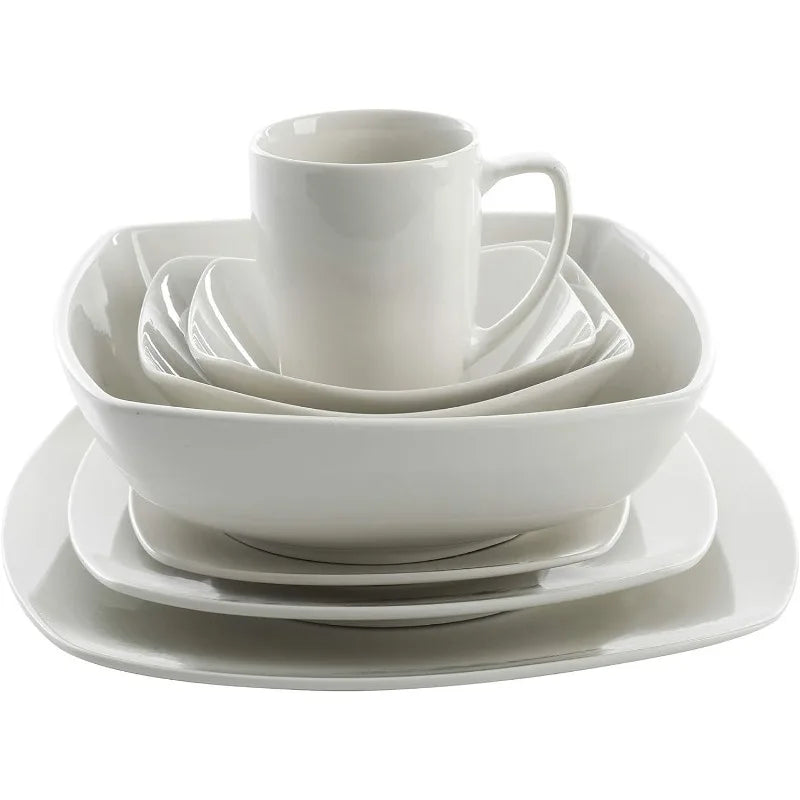 Buffet Porcelain Chip and Scratch Resistant Dinnerware Set