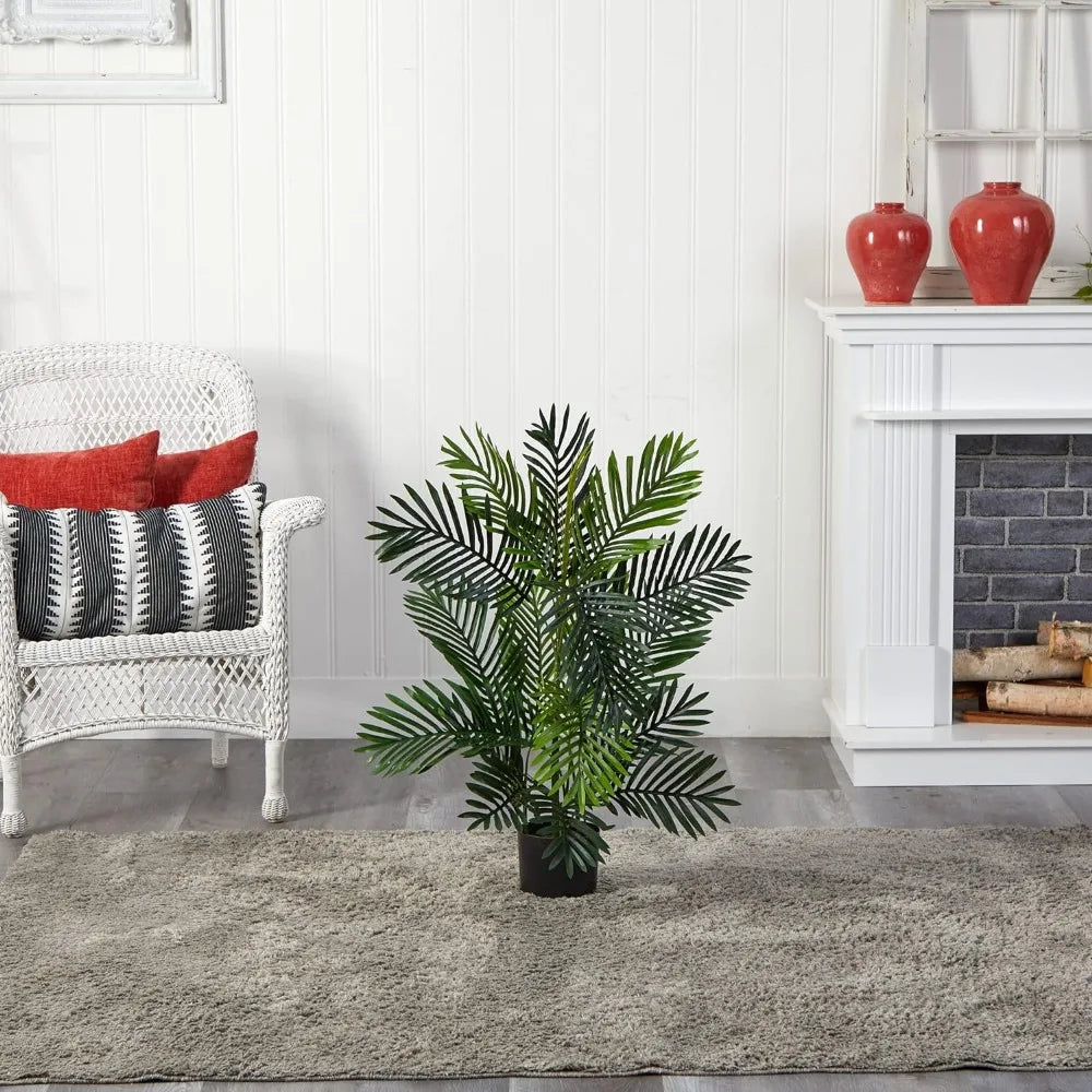 One 5 Foot Artificial of Palm Tree Potted Plant