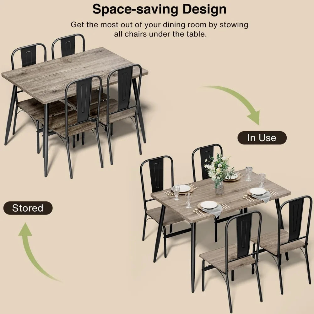 Dining Table Set for 4,