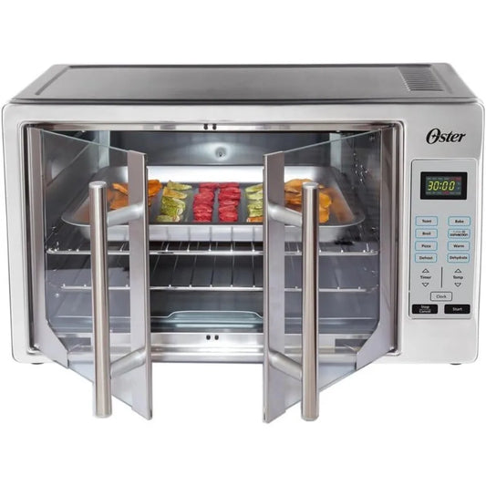 Convection Oven, 8-in-1 Countertop Toaster Oven, Stainless Steel French Door