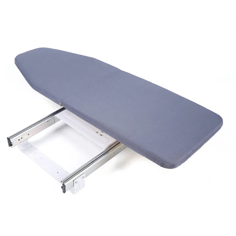 Retractable Rotating Ironing Board Gray Foldable Pull-out Storage Cabinet Laundry Accessories