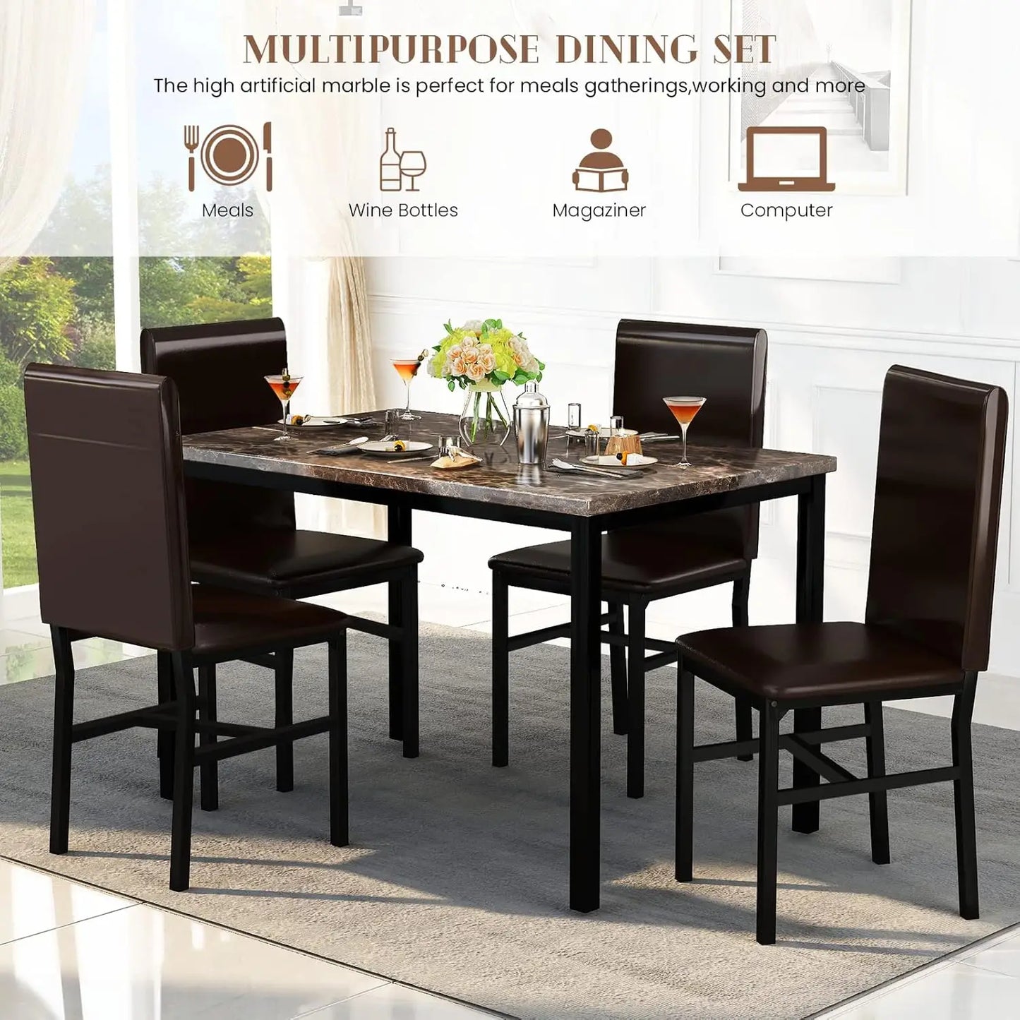 Dining Table Set for 4,