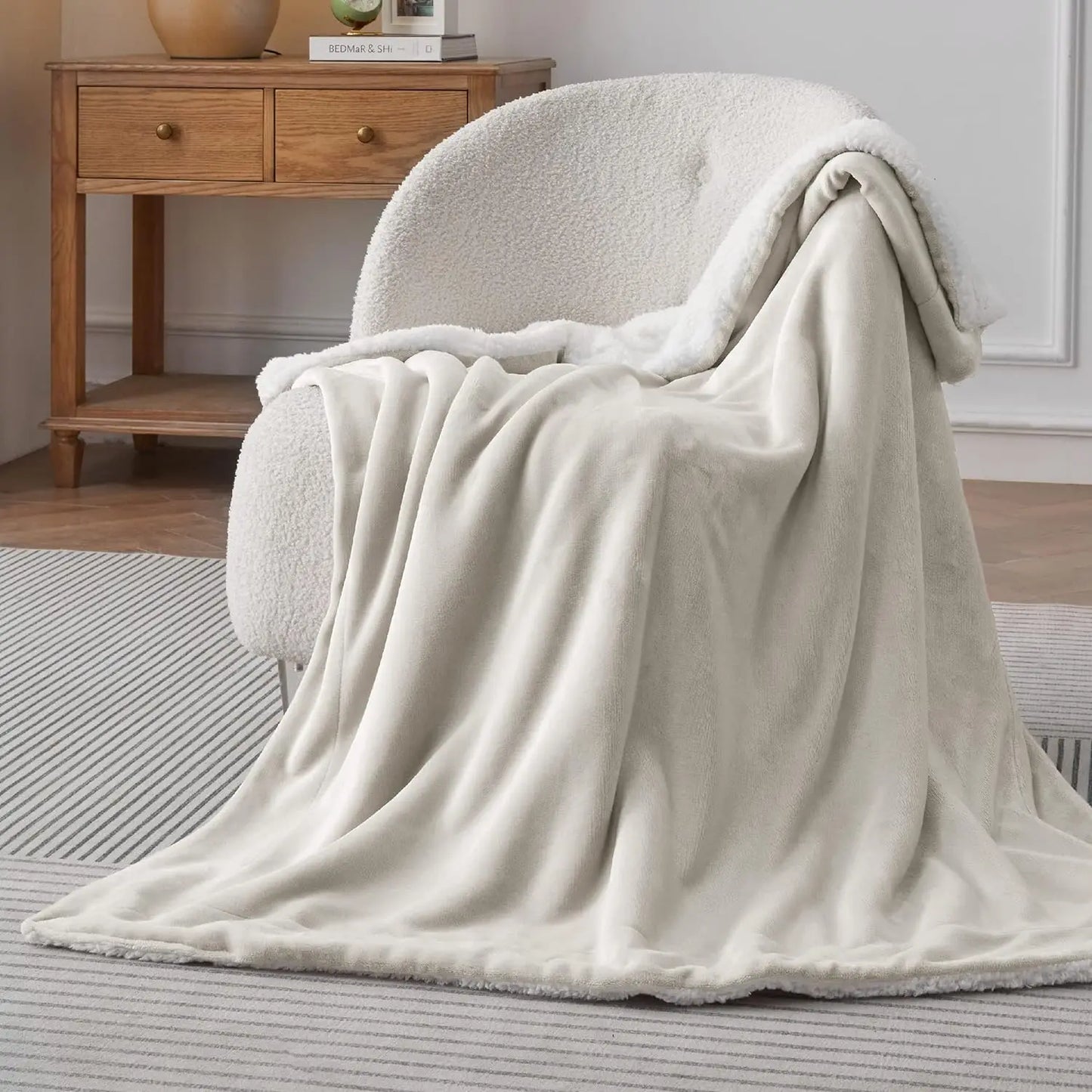 Sherpa Fleece Blanket Thick and Warm Blanket for Winter,