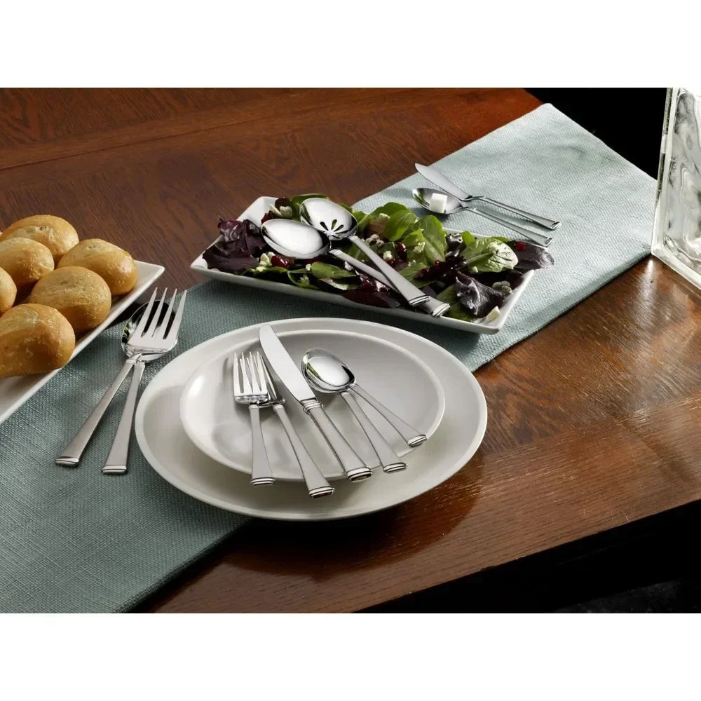 Stainless Steel Flatware Serving Utensil, 45 Piece Set