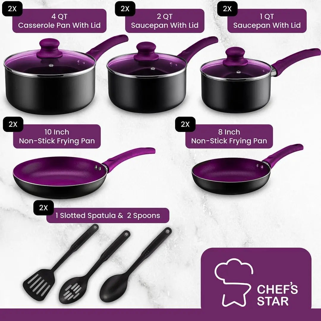 Chef's Star Pots And Pans Set Nonstick,