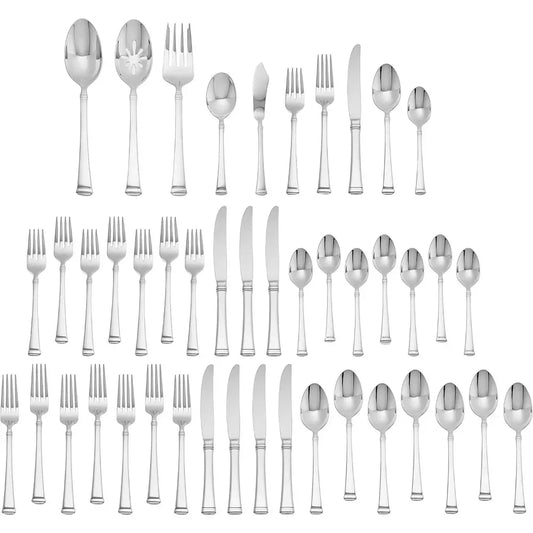 Stainless Steel Flatware Serving Utensil, 45 Piece Set