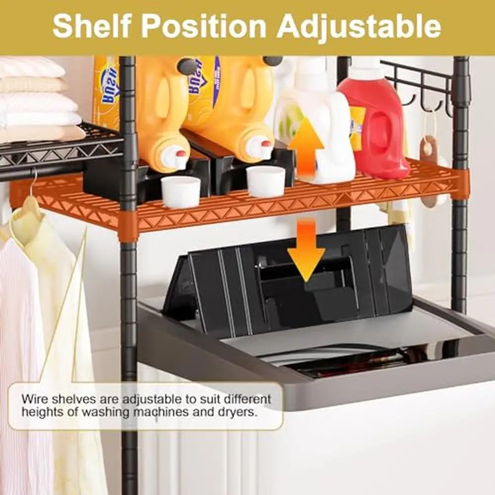 Adjustable Laundry Storage Rack, Portable Space Saver