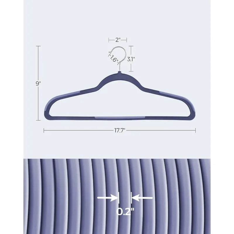 Clothes Hangers, Pack of 50 Plastic Coat Hangers,