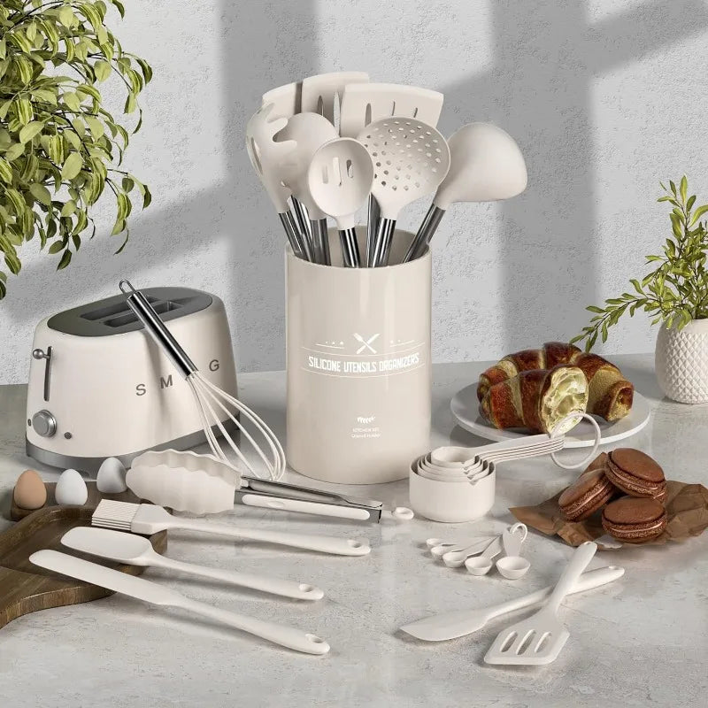 Chef Silicone Kitchen Cooking Utensil Set,