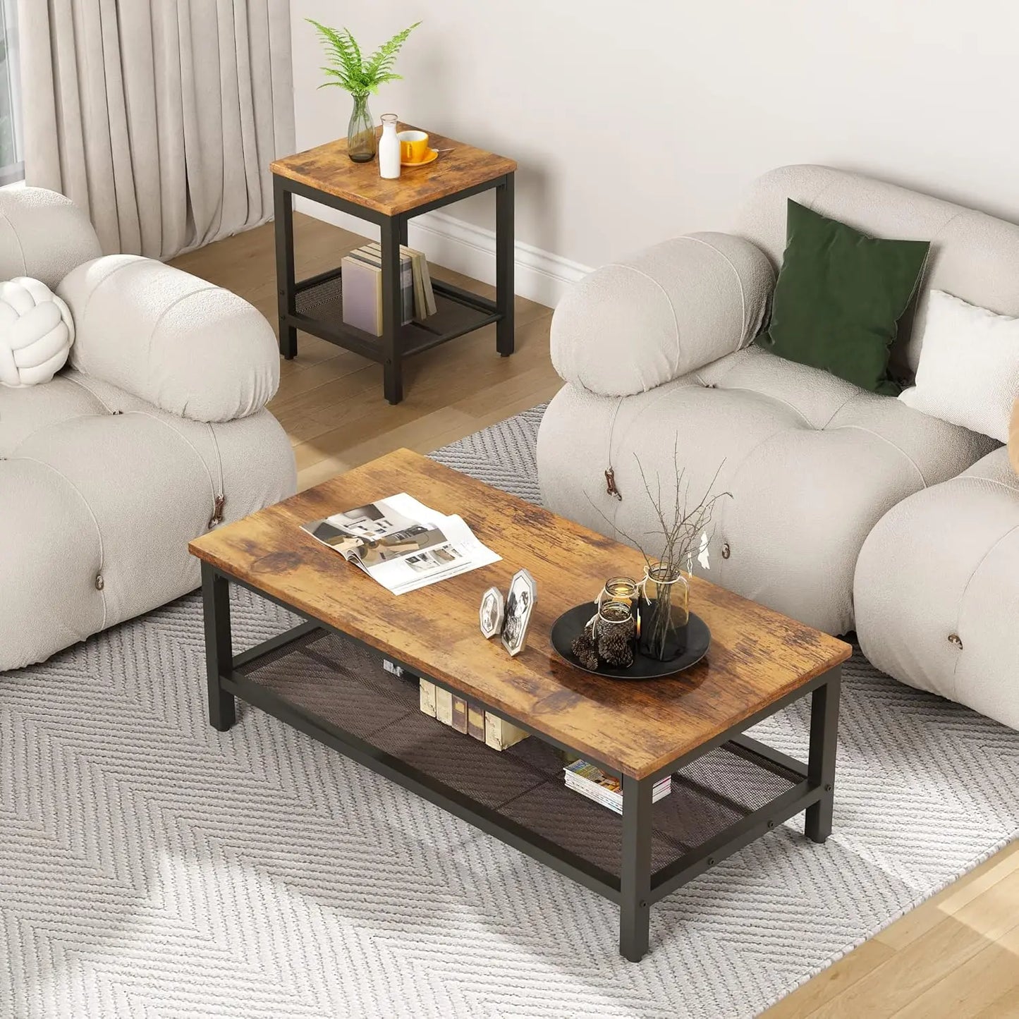 3 Pieces Coffee Table Set