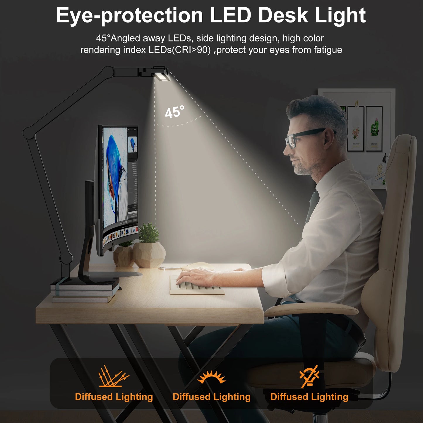 Led Desk Lamp with Clamp,