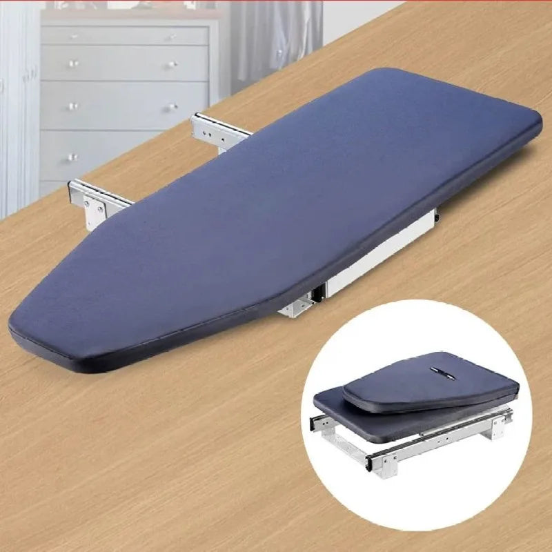 Retractable Rotating Ironing Board Gray Foldable Pull-out Storage Cabinet Laundry Accessories