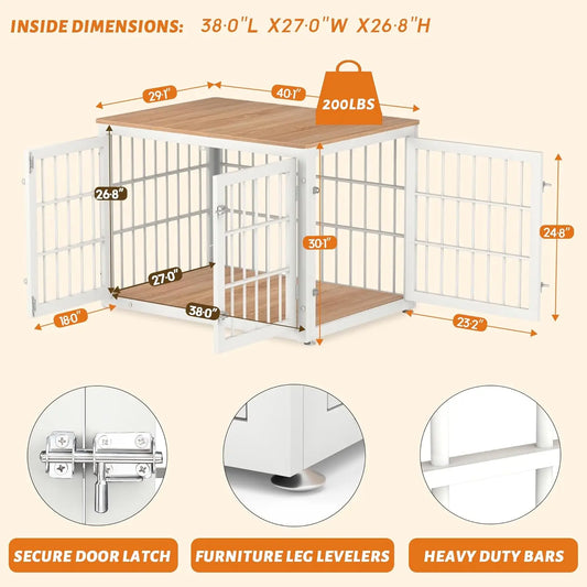 Heavy Duty Dog Crate for Small Dogs, Decorative Pet House End Table,