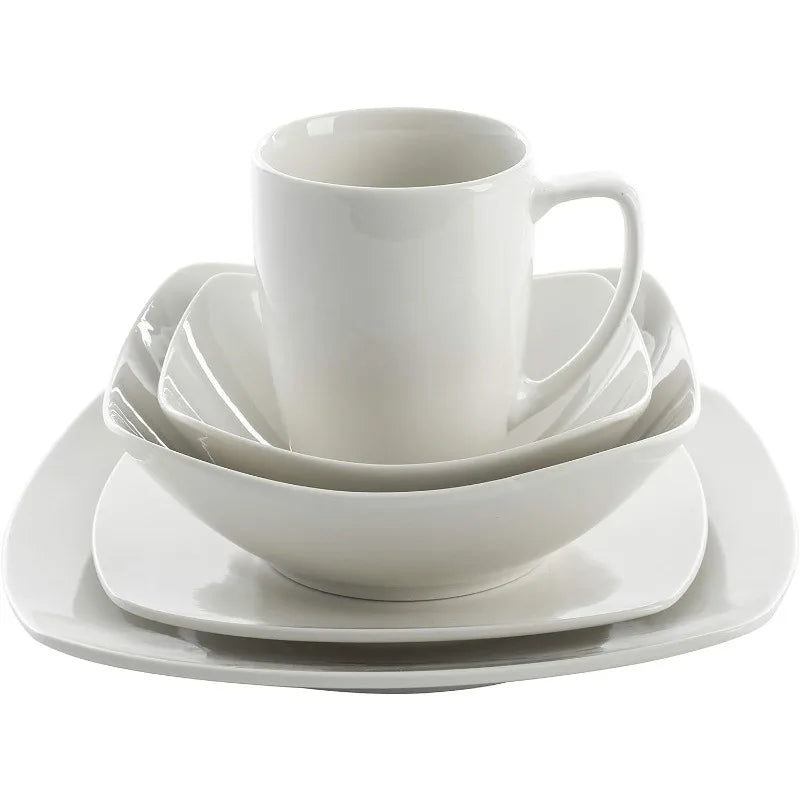 Buffet Porcelain Chip and Scratch Resistant Dinnerware Set