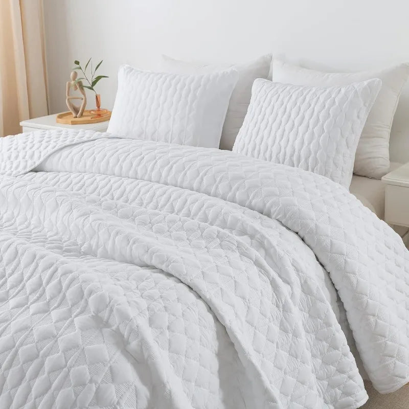 Lightweight Soft Bedspread Coverlet, Quilted Blanket Thin Comforter Bed Cover