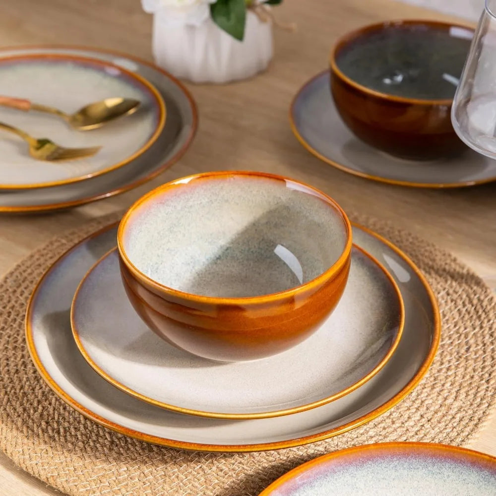 Ceramic Dinnerware Sets, Chip Resistant and Scratch Resistant