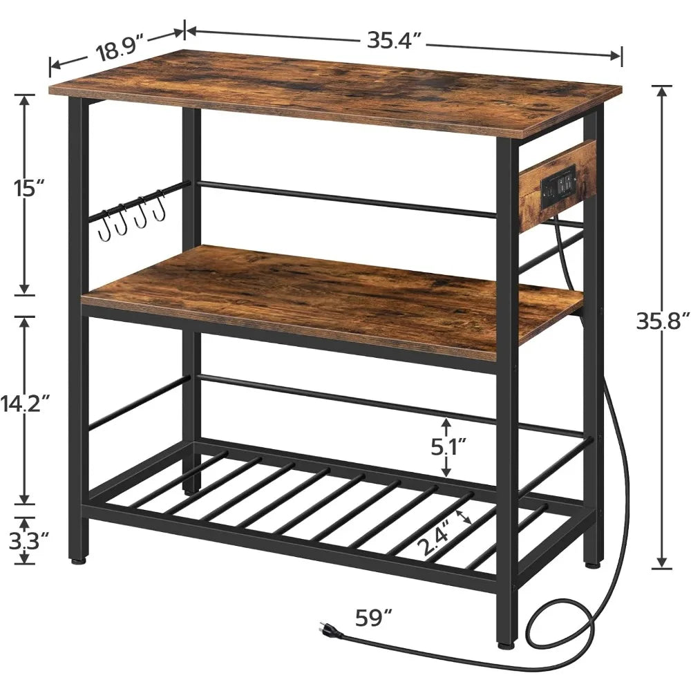 Kitchen Island with Storage,