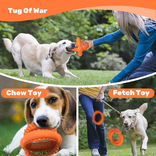 Detachable Dog Tug of War Toy with 2 Rings  Toys Suitable for Large Dogs