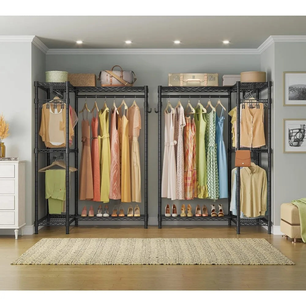 Freestanding Portable Wardrobe Closet Heavy Duty Clothing Rack