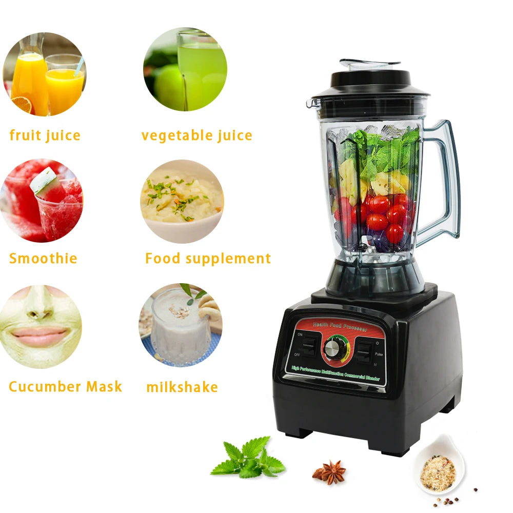 2800W 3.9L Heavy Duty Household Blender Mixer Kitchen Juicer Processor Blending Machine 3.3HP High Power