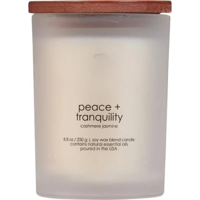 Scented Candle, Peace + Tranquility (Cashmere Jasmine), Medium Jar, Home Décor