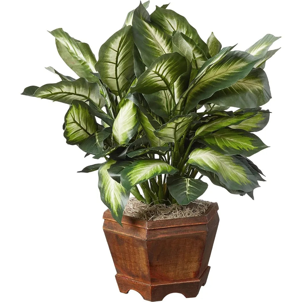 Nearly Natural 22IN Artificial Triple Golden Dieffenbachia Plant